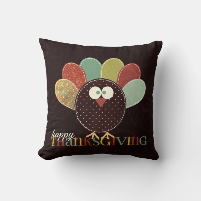 Coussin Feuilles d'automne et écorce Turquie (Recto)