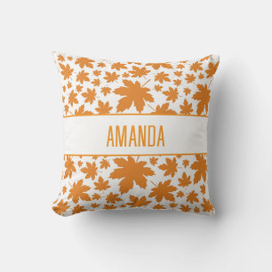 Coussin Feuilles d'automne personnalisées de la ferme oran