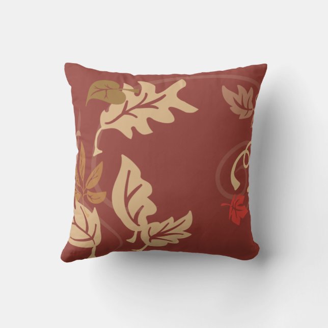 Coussin Feuilles d'automne richement conçues (Verso)