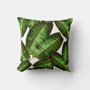 Coussin Feuilles de banane tropicale, flore sans soudure d