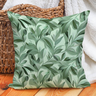 Coussin Feuilles de eucalyptus vert sauge Botanique Verdur