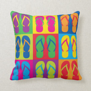 Coussin Feuilles de feuillets d'art pop