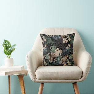 Coussin Feuilles de nuit de la Jungle tropicale 13 - Répét