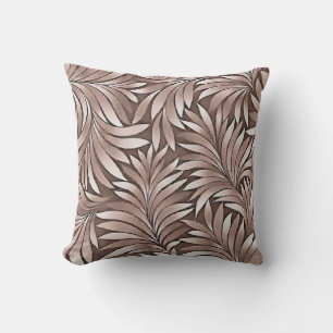 Coussin Feuilles élégantes aux teintes de boysenberry