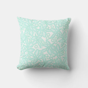 Coussin Feuilles en dentelle vert clair fleurie sans parfu