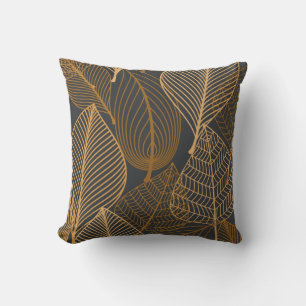 Coussin Feuilles Gold certifiés