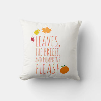 COUSSIN FEUILLES, LE BREEZE, ET CITROUILLES S'IL VOUS PLAÎ