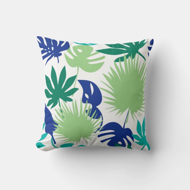 Coussin Feuilles tropicaux (Recto)