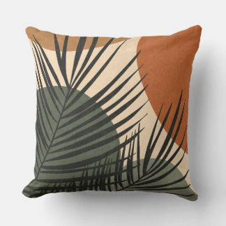 Coussin Feuilles tropicaux et formes Lancer l'oreiller