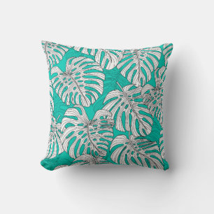 Coussin Feuilles tropicaux, feuilles jungle sans soudure v