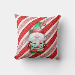 Coussin Feux de Noël Gnome sur Parties scintillant de Sucr