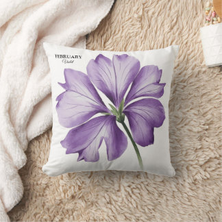 Coussin Février Fête d'anniversaire : Violet cadeau person