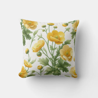 Coussin Field of yellow poppies Pillow