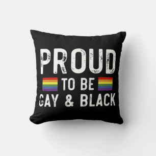 Coussin Fier d'être gay et Mois de la fierté noire 2025