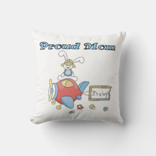 Coussin Fier Maman Avion C'est un garçon Cadeaux