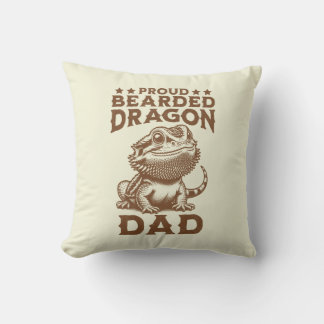 Coussin Fier Porte-Dragon Papa Reptile Lover