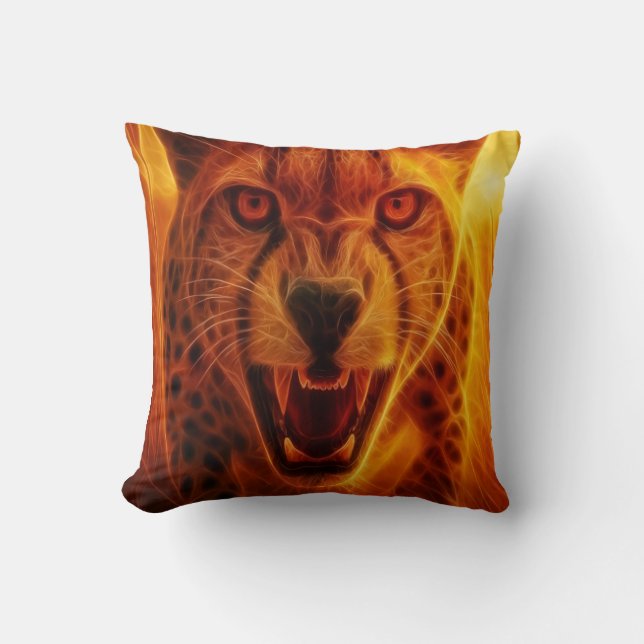 Coussin Fierce Cheetah (Recto)