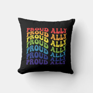 Coussin Fière Ally LGBTQ GAY PRIDE Arc en ciel