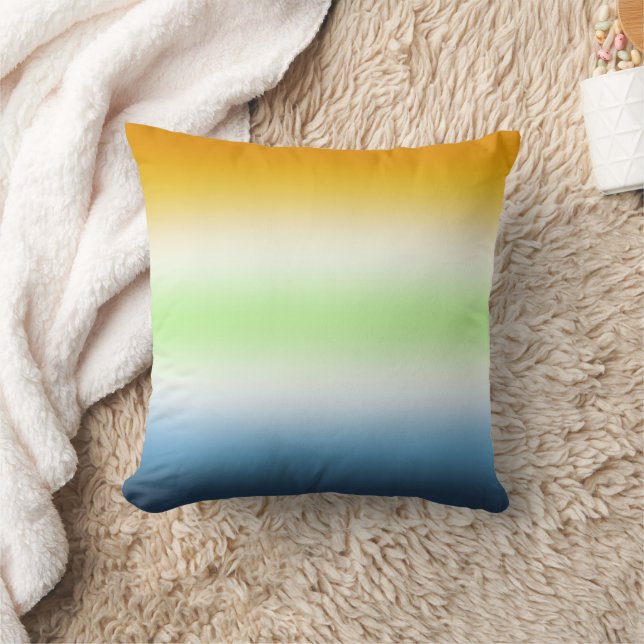 Coussin Fierté Agender AroAce à dégradé (Couverture)