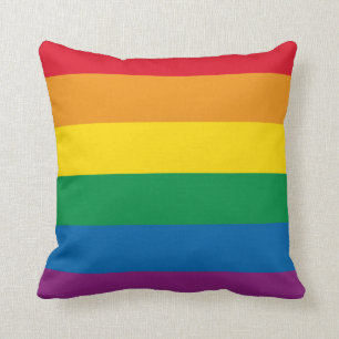 Coussin Fierté   Design arc-en-ciel coloré