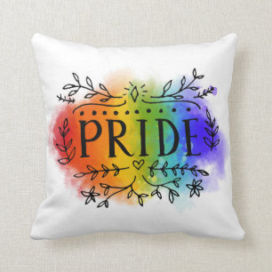 Coussin Fierté en aquarelle