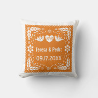 Fiesta mariage inséparable de papillon orange pica