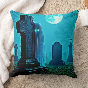 Coussin Figure Ghoost dans un modèle de cimetière