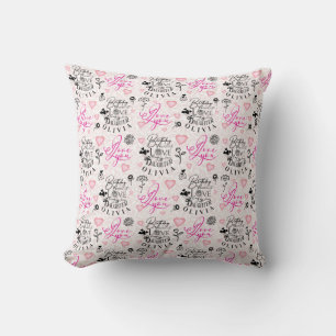Coussin Fille Anniversaire Nom personnalisé