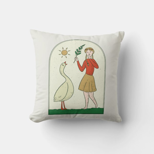 Coussin Fille avec l'oie (Recto)