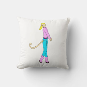 Coussin fille avec une queue