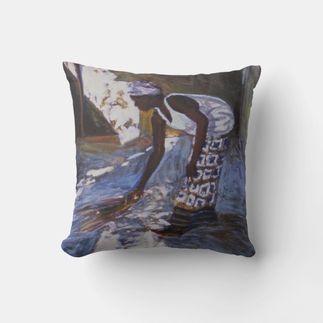 Coussin Fille balayant I 2002 (Recto)