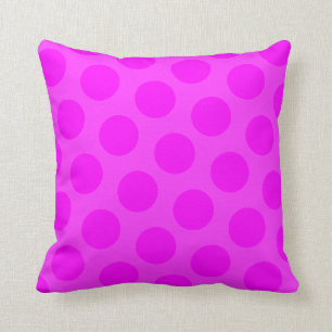 Coussin Fille brillante Magenta Polka point