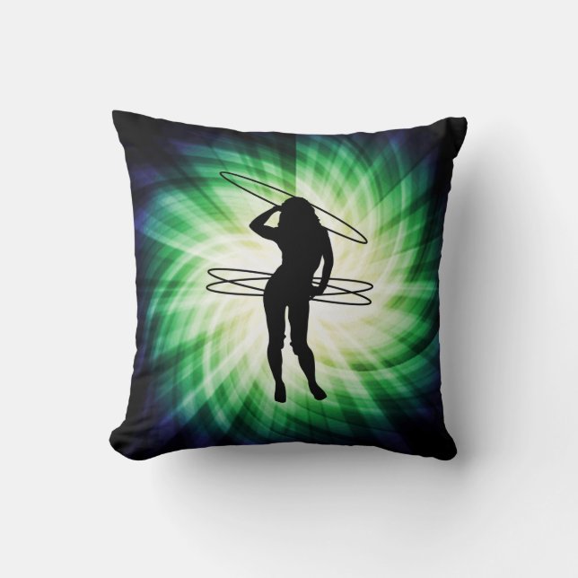 Coussin Fille de cercle de danse polynésienne ; Cool (Recto)