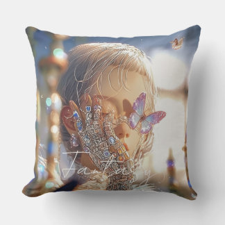 Coussin Fille de Dark Fantasy - Esthétique Downtown