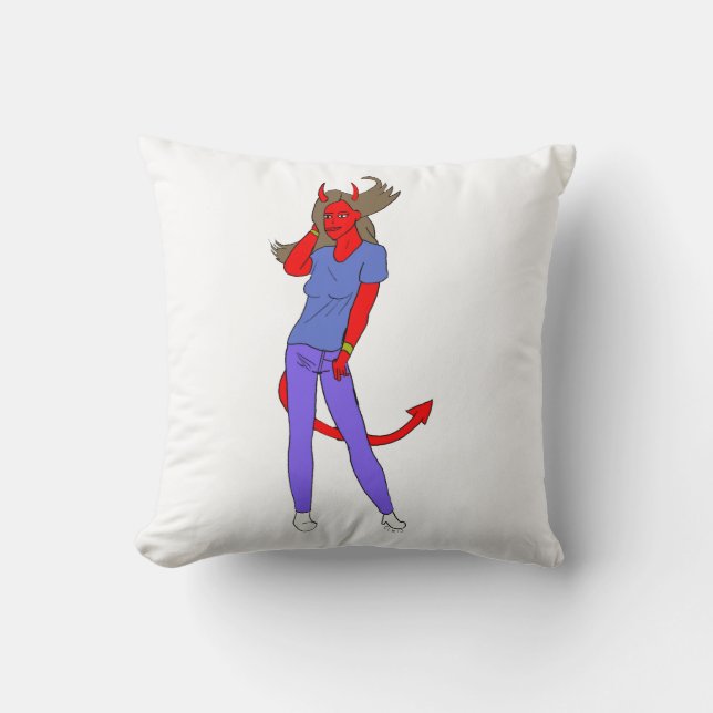 Coussin fille diable (Recto)