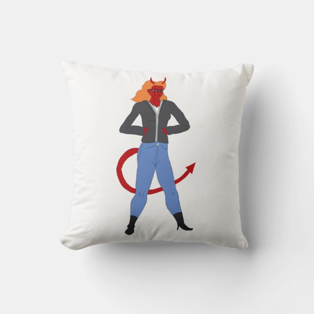 Coussin fille diable (Recto)