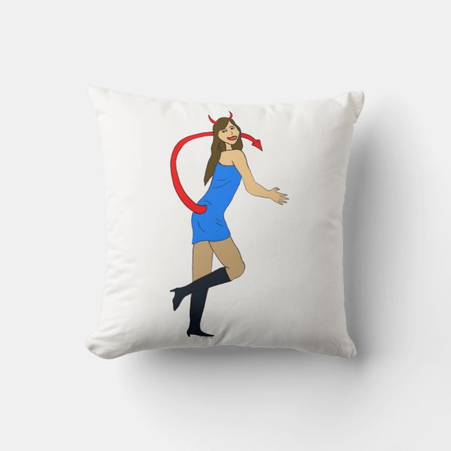 Coussin fille diable (Recto)