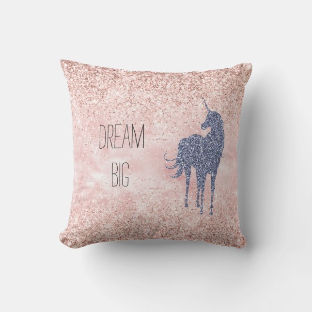 Coussin Fille Glam Blush rose violet Parties scintillant U (Recto)