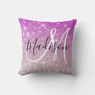 Coussin Fille & Glam Purple Parties scintillant Étincelles