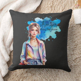 Coussin Fille Inspirante Graphique