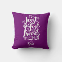 Fille Inspirante Triathlon Violet Écriture Moderne