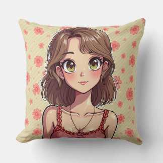 Coussin fille mignonne