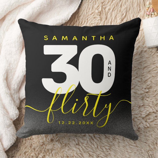 Coussin Fille moderne brillant Jaune 30 et Flirty (Couverture)