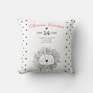 Coussin Fille moderne de lion de carreau de crèche de stat