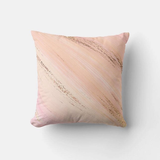 Coussin Fille moderne Parties scintillant rose Abstrait Br (Recto)