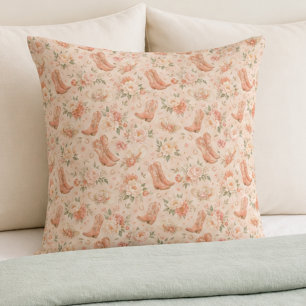 Coussin Fille Peach Western Coquette Shabby Chic 