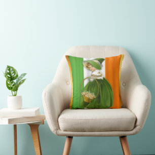 Coussin Fille Vintage de la Saint Patrick
