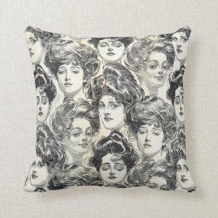 Coussin Filles de Gibson par Charles Dana Gibson Circa