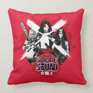 Coussin Filles "guerrière féminine " de peloton du pelot