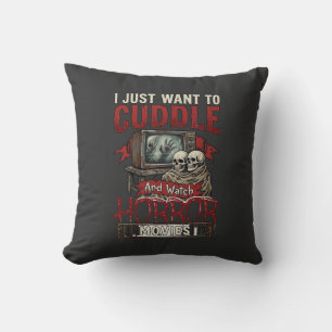 Coussin Films d'horreur câlins Halloween Crânes Télévision